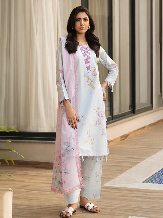 Alzohaib Luxury Lawn Prints Collection 2025 (AZP-25-15)