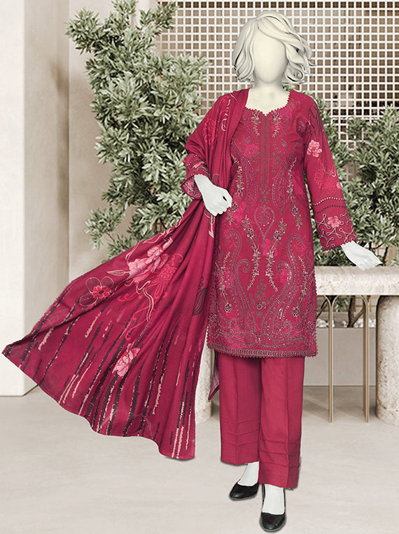 Ameela Printed Embroidered Peach Collection 2025 Vol-02 By ABC (D-01)