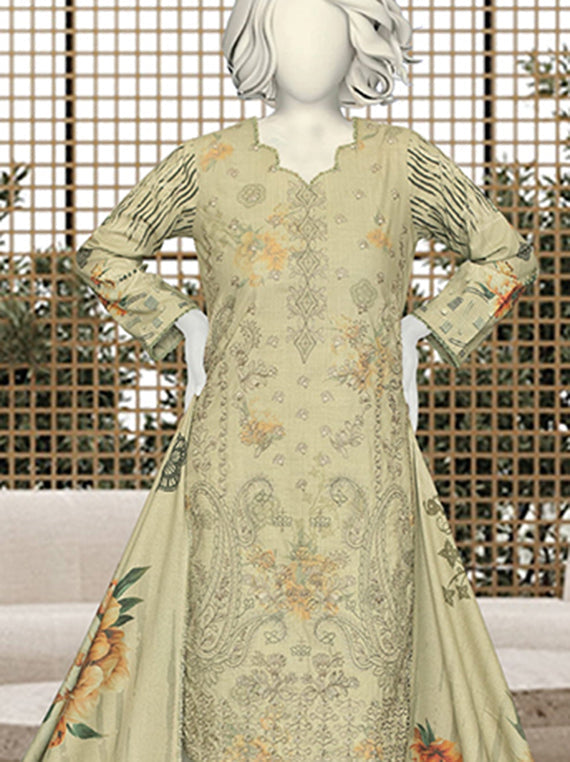 Ameela Printed Embroidered Peach Collection 2025 Vol-02 By ABC (D-03)