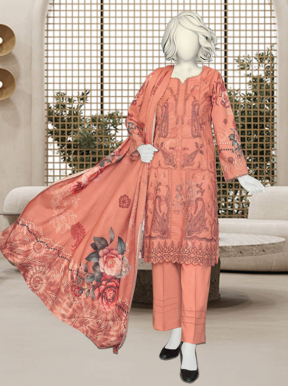 Ameela Printed Embroidered Peach Collection 2025 Vol-02 By ABC (D-07)