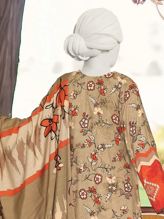 Anaya Embroidered Printed Winter Slub Collection 2025 by ABC (D-380)