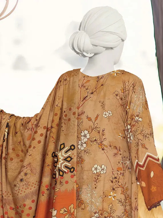 Anaya Embroidered Printed Winter Slub Collection 2025 by ABC (D-382)