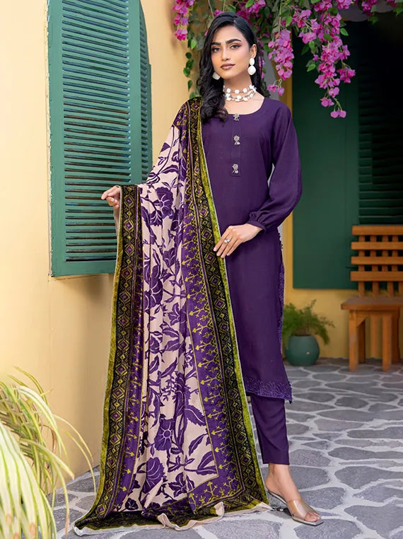 Angelina Dhanak Zarri Wool Collection 2025 by Chawla Fabrics (D-04)