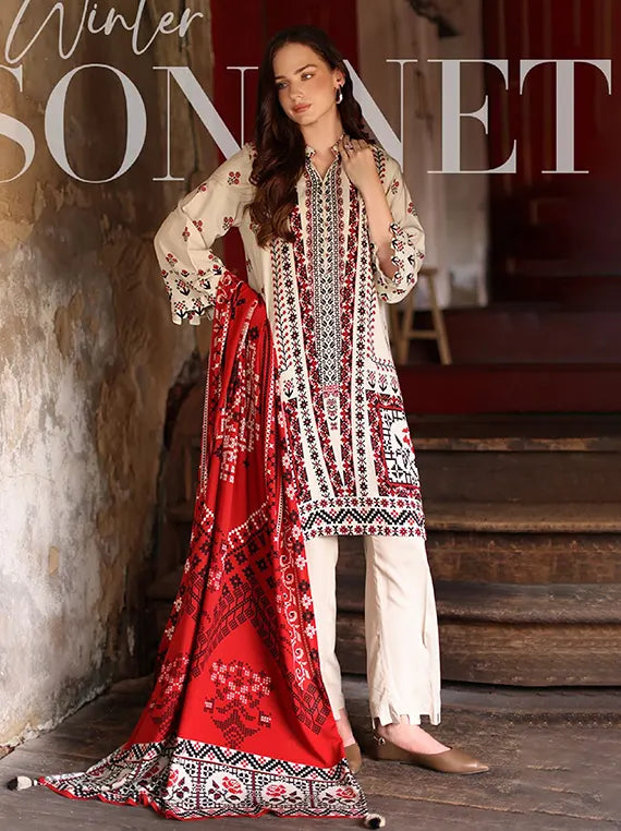 Arctic Aura by Gul Ahmed Winter Unstitched Collection'26 (LT-62008)