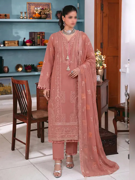 Artistic by Fantak Viscose Embroidered Unstitched Collection'26 V-520 (D-04)