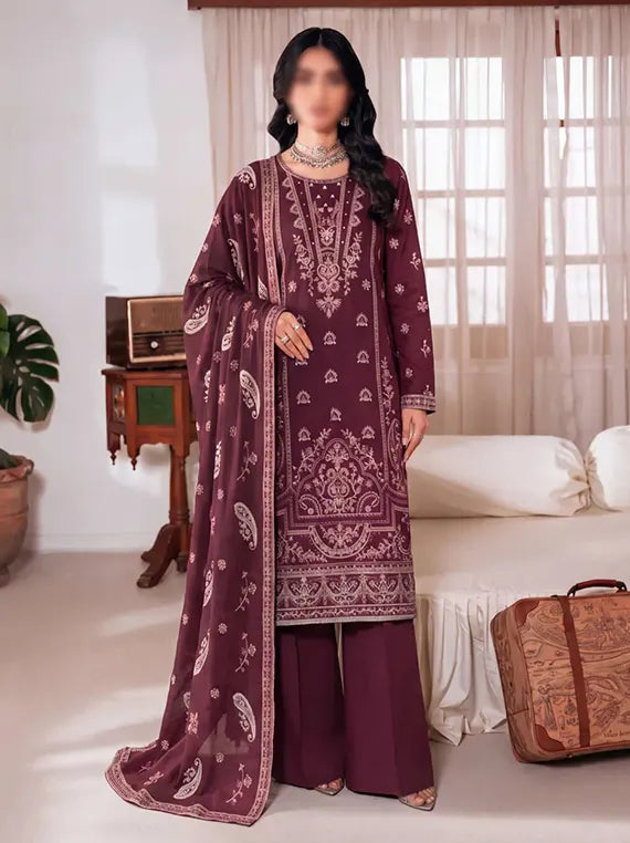 Artistic by Fantak Viscose Embroidered Unstitched Collection'26 V-520 (D-06)