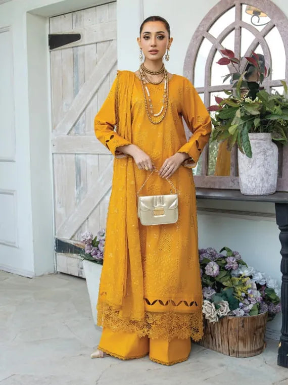 Aviva Embroidered Lawn Collection 2025 By HumDum (D-08)