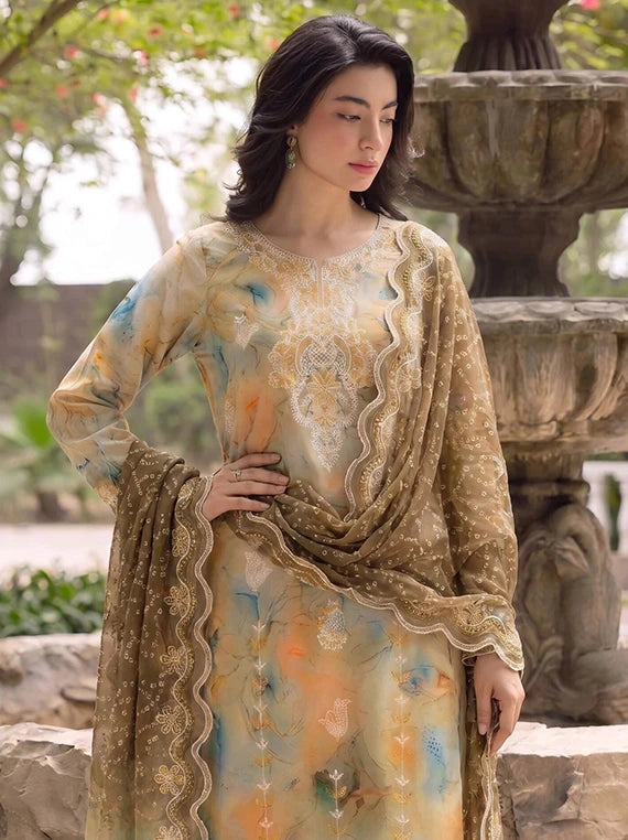 Ayat Embroidered Viscose Boring Unstitched Collection'26 V-3816 (D-10)