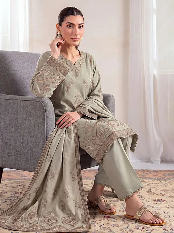 Azure by Fantak Unstitched Lawn Karandi Collection'26 V-549 (D-04)