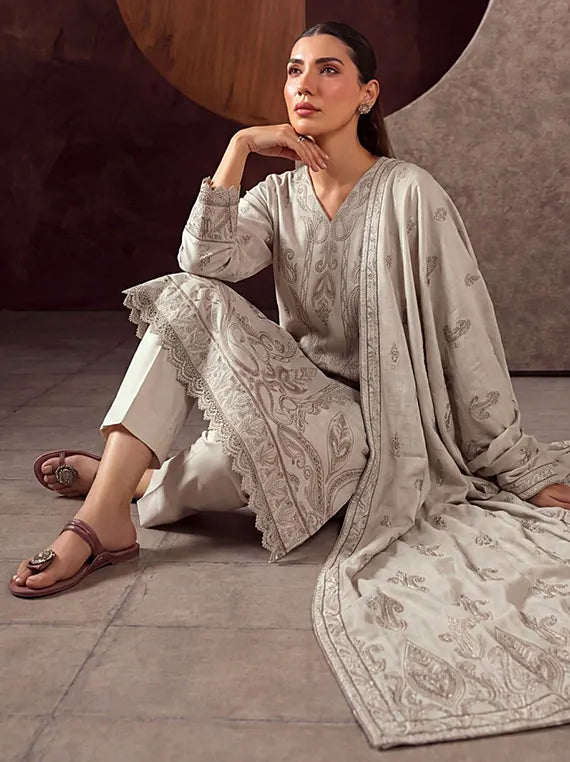 Azure by Fantak Unstitched Lawn Karandi Collection'26 V-549 (D-06)