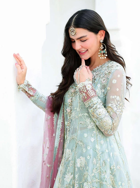 BACHELORETTE CHRONICLES by Mushq Embroidered Unstitched Chiffon'26 (02-Flirty Muse)