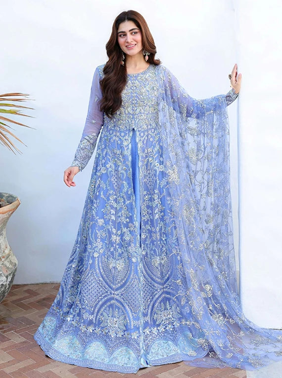 BACHELORETTE CHRONICLES by Mushq Embroidered Unstitched Chiffon'26 (10-Blushing Bride)