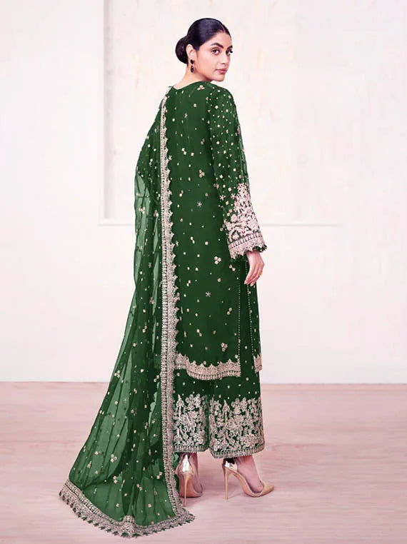 BAROQUE Exclusive Embroidered Chiffon Collection 2025 (UF-4038-GREEN)