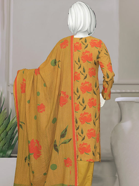 BISMIL Printed Embroidered Dhanak Collection 2025 By ABC (D-01)