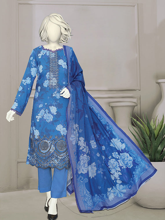 BISMIL Printed Embroidered Dhanak Collection 2025 By ABC (D-08)