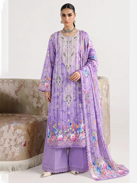 BLOSSOM By Fantak Staple Slub Unstitch Collection 26' Vol-1021 (D-01)