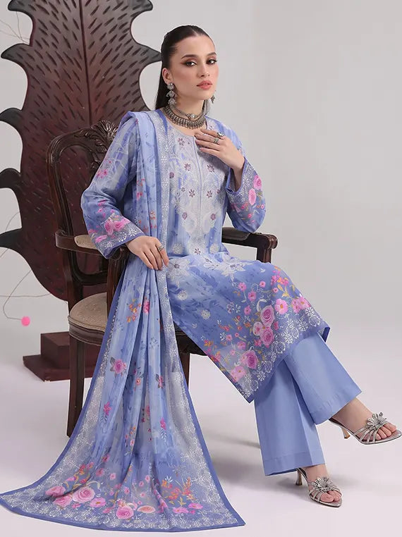 BLOSSOM By Fantak Staple Slub Unstitch Collection 26' Vol-1021 (D-03)