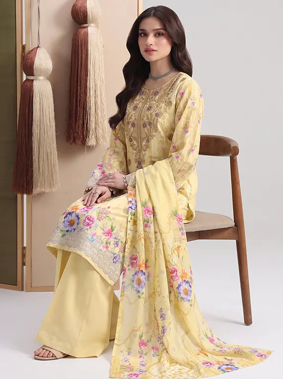BLOSSOM By Fantak Staple Slub Unstitch Collection 26' Vol-1021 (D-07)