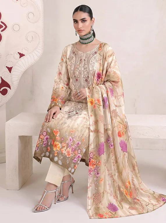 BLOSSOM By Fantak Staple Slub Unstitch Collection 26' Vol-1021 (D-08)