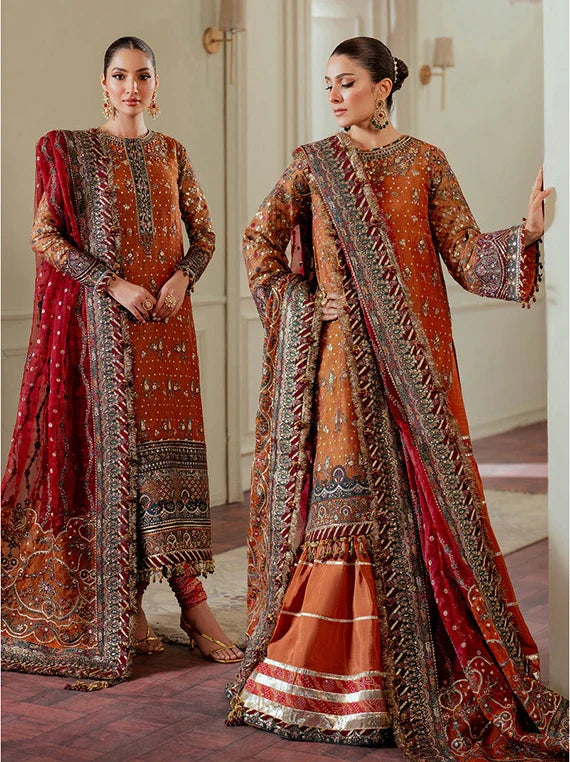 Baroque Chantelle Embroidered Net Chiffon Collection 2026 (CH13-01)