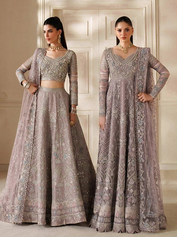 Baroque Embroidered Net Chiffon Collection 2026