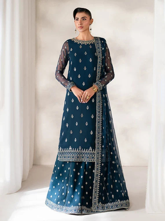 Baroque Chantelle Embroidered Net Chiffon Collection 2026 (SF-4142)