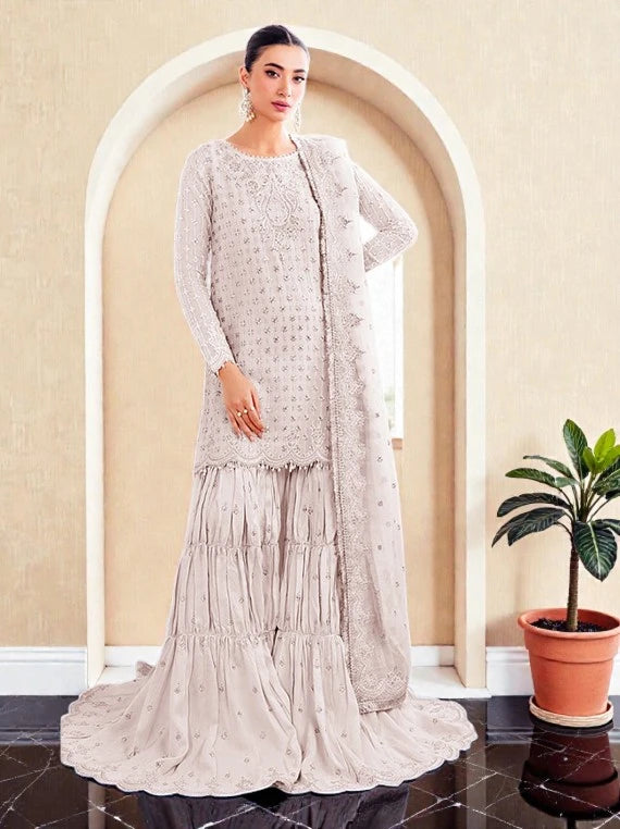 Baroque Elegant Embroidered Chiffon Collection 2026 (UF-687-03)