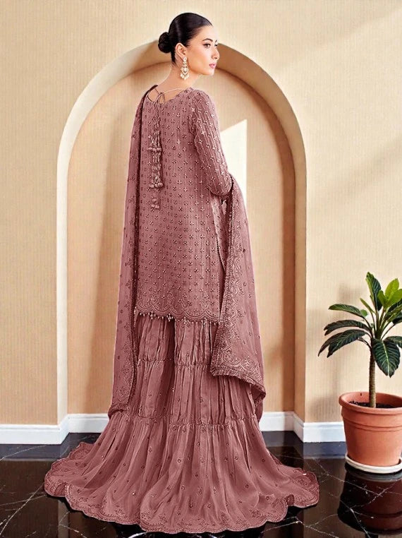 Baroque Elegant Embroidered Chiffon Collection 2026 (UF-687-04)