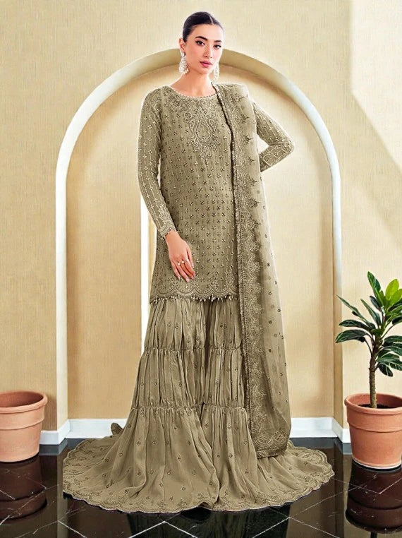 Baroque Elegant Embroidered Chiffon Collection 2026 (UF-687-06)