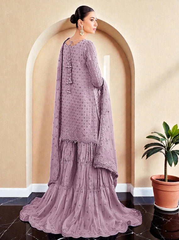 Baroque Elegant Embroidered Chiffon Collection 2026 (UF-687-07)
