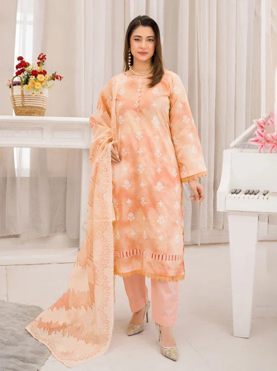 Batik by Abisha Fabrics Slub Lawn Collection 2026 Vol-45 (D-01)