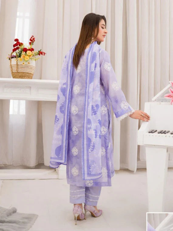 Batik by Abisha Fabrics Slub Lawn Collection 2026 Vol-45 (D-03)