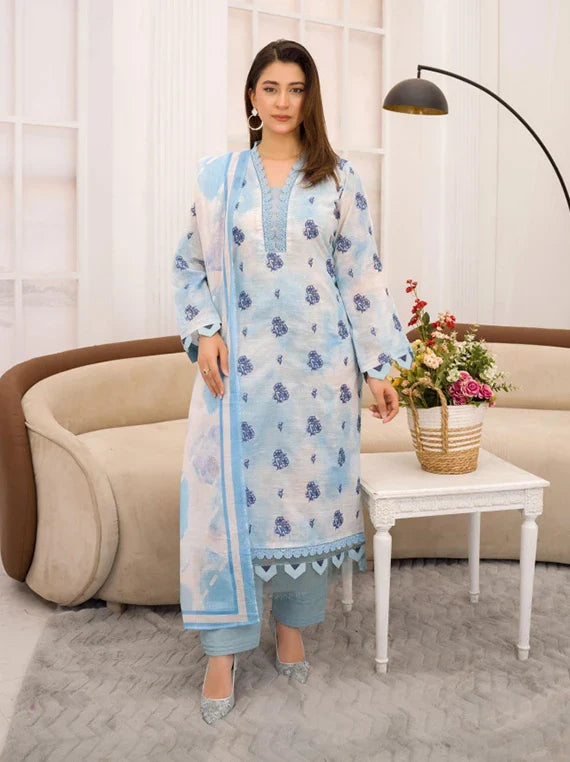 Batik by Abisha Fabrics Slub Lawn Collection 2026 Vol-45 (D-10)
