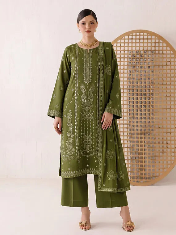 Beads by Fantak Unstitched Silk Slub Karandi Collection'26 V-600 (D-03)