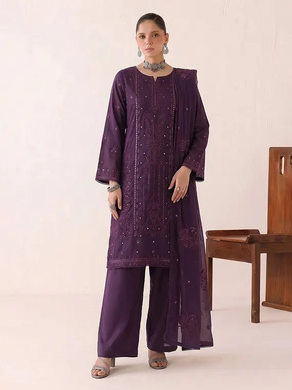 Beads by Fantak Unstitched Silk Slub Karandi Collection'26 V-600 (D-04)