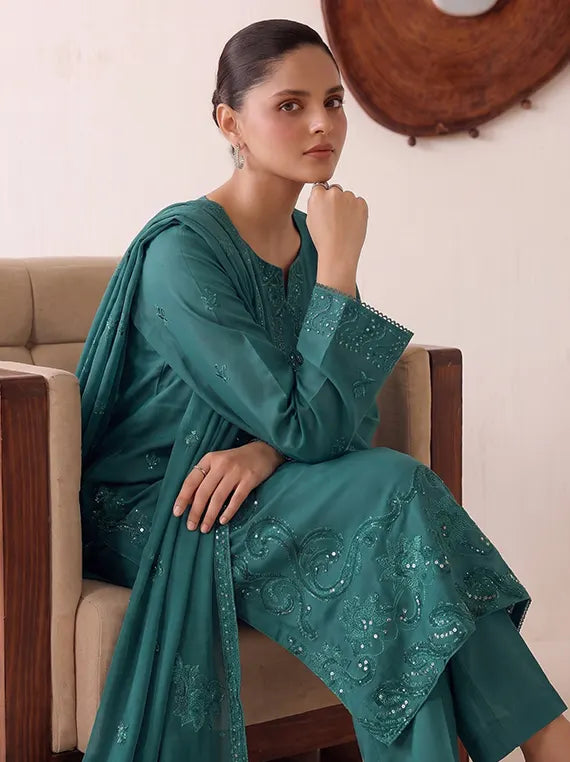 Beads by Fantak Unstitched Silk Slub Karandi Collection'26 V-600 (D-06)