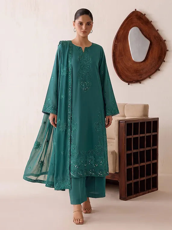 Beads by Fantak Unstitched Silk Slub Karandi Collection'26 V-600 (D-06)