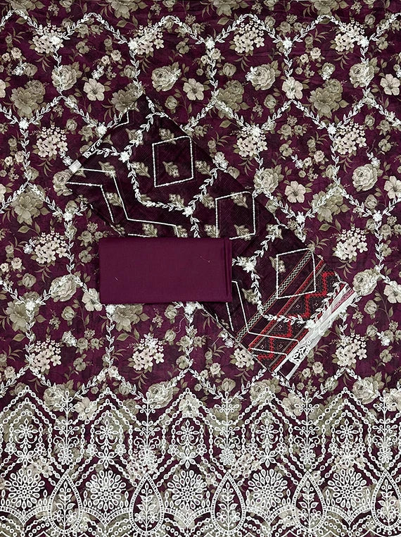 Bella Fancy Embroidered Premium Lawn Edit 2026 Vol-26DA03 (D-06)