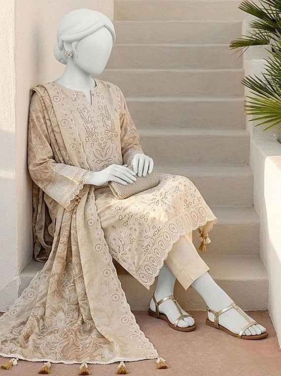 Bhanwar by ABC Winter Embroidered Slub Collection'26 (D-01)