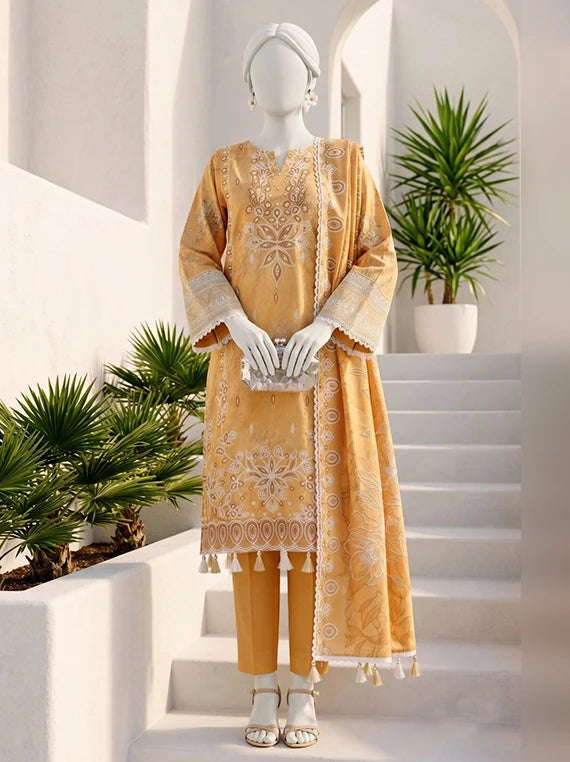 Bhanwar by ABC Winter Embroidered Slub Collection'26 (D-04)