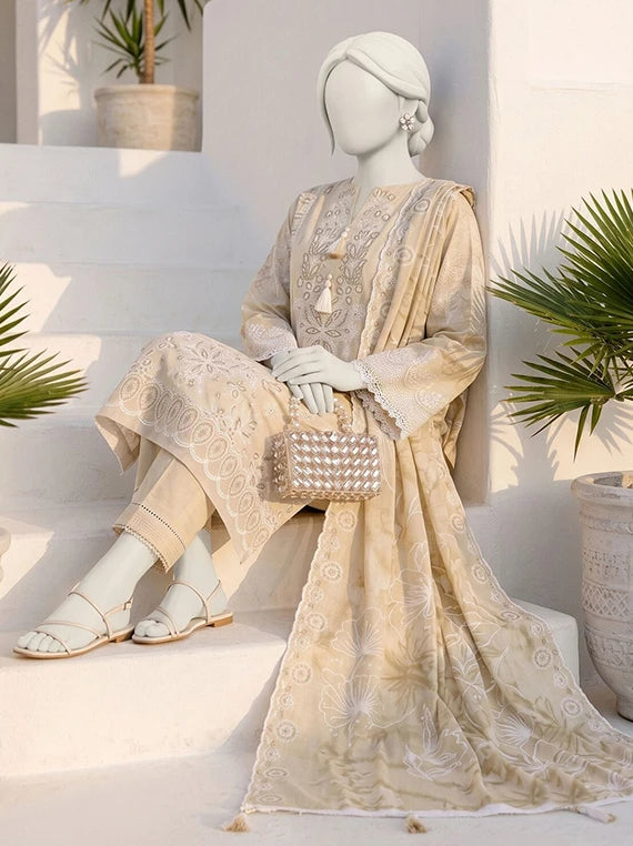 Bhanwar by ABC Winter Embroidered Slub Collection'26 (D-06)