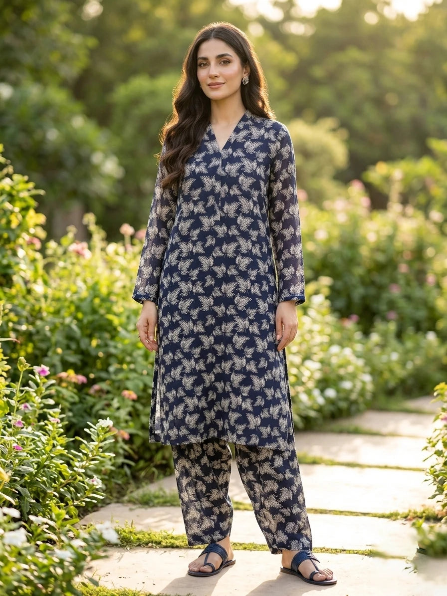 Black And White Printed Lawn Edit 2026 Vol-FA47 (D-17)