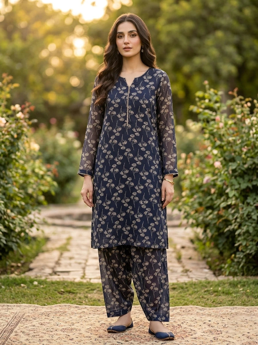 Black And White Printed Lawn Edit 2026 Vol-FA47 (D-20)