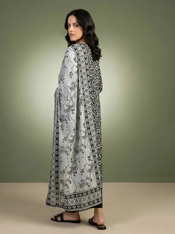 Black And White Printed Lawn Collection 2026 Vol-02 (D-05)