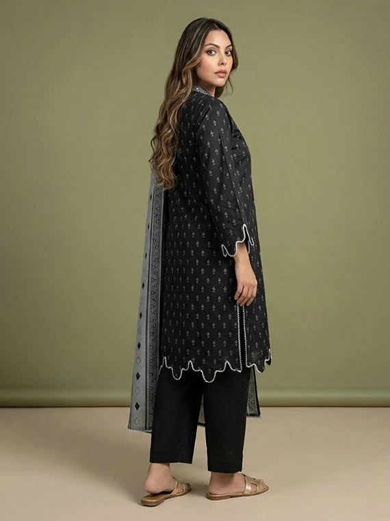 Black And White Printed Lawn Collection 2026 Vol-02 (D-10)
