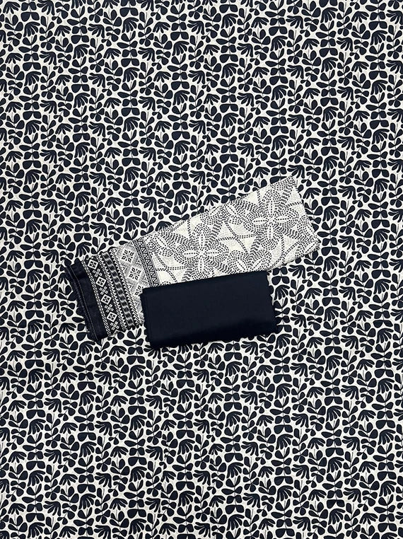 Black and White Printed Lawn Edit 2026 Vol-RL04 (D-02)
