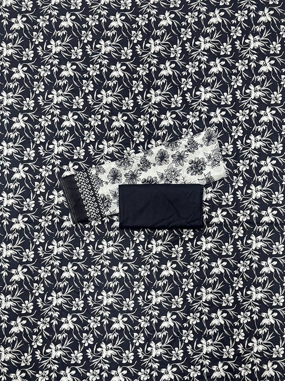 Black and White Printed Lawn Edit 2026 Vol-RL04 (D-07)