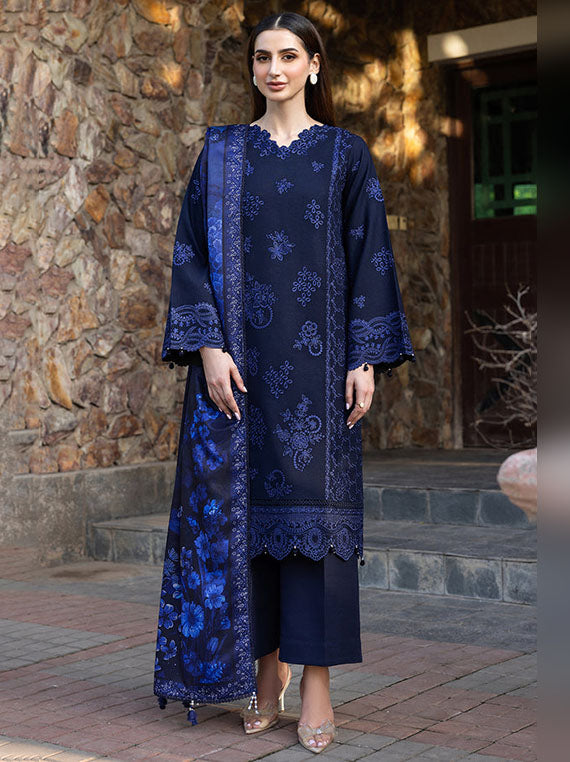 BLOSSOM by Umar Poshak Premium Lawn Collection 2026 (Farasha-Bluebell)