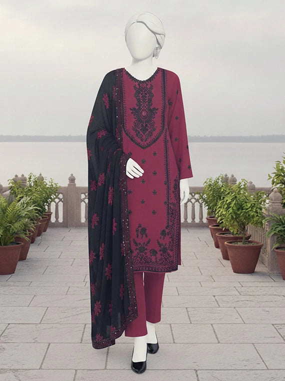 CROWN by ABC Embroidered Lawn Collection 2026 (D-02)