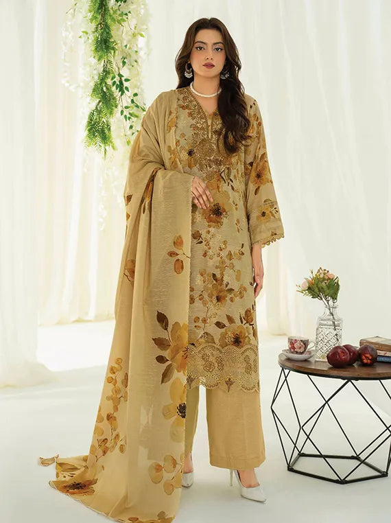 CUT & SHAPE by Zara Meer Fancy Lawn Collection 2026 (D-07)